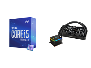 Intel Core i5-10600K Comet Lake 6-Core 4.1 GHz LGA 1200 125W BX8070110600K Desktop Processor Intel UHD Graphics 630 and Enermax LIQTECH II 240 Addressable RGB All-in-one CPU Liquid Cooler for AM4/ LGA1200 240mm Radiator Dual-Chamber RGB Pum Intel Core i5-10600K Comet Lake 6-Core 4.1 GHz LGA 1200 125W BX8070110600K Desktop Processor Intel UHD Graphics 630 and Enermax LIQTECH II 240 Addressable RGB All-in-one CPU Liquid Cooler for AM4/ LGA1200 240mm Radiator Dual-Chamber RGB Pum