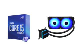 Intel Core i5-10600K Comet Lake 6-Core 4.1 GHz LGA 1200 125W BX8070110600K Desktop Processor Intel UHD Graphics 630 and Enermax LIQMAX III RGB 240 All-in-one CPU Liquid Cooler for AM4 / LGA1200 240mm Radiator Dual-Chamber Water Block RGB Fa Intel Core i5-10600K Comet Lake 6-Core 4.1 GHz LGA 1200 125W BX8070110600K Desktop Processor Intel UHD Graphics 630 and Enermax LIQMAX III RGB 240 All-in-one CPU Liquid Cooler for AM4 / LGA1200 240mm Radiator Dual-Chamber Water Block RGB Fa
