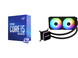 Intel Core i5-10600K Comet Lake 6-Core 4.1 GHz LGA 1200 125W BX8070110600K Desktop Processor Intel UHD Graphics 630 and Enermax LIQMAX III ARGB 240 Addressable RGB All-in-one CPU Liquid Cooler for AM4 / LGA1200 240mm Radiator Dual-Chamber W Intel Core i5-10600K Comet Lake 6-Core 4.1 GHz LGA 1200 125W BX8070110600K Desktop Processor Intel UHD Graphics 630 and Enermax LIQMAX III ARGB 240 Addressable RGB All-in-one CPU Liquid Cooler for AM4 / LGA1200 240mm Radiator Dual-Chamber W