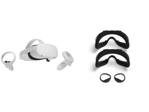 Oculus Quest 2 - Advanced All-In-One Virtual Reality Headset - 256 GB and Oculus Quest 2 Fit Pack with Two Alternate-Width Facial Interfaces and Light Blockers - VR Oculus Quest 2 - Advanced All-In-One Virtual Reality Headset - 256 GB and Oculus Quest 2 Fit Pack with Two Alternate-Width Facial Interfaces and Light Blockers - VR