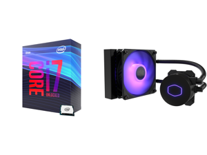 Intel Core i7-9700K Coffee Lake 8-Core 3.6 GHz (4.9 GHz Turbo) LGA 1151 (300 Series) 95W BX80684I79700K Desktop Processor Intel UHD Graphics 630 and CoolerMaster MasterLiquid ML120L RGB V2 Close-Loop AIO CPU Liquid Cooler 120 Radiator Sickl Intel Core i7-9700K Coffee Lake 8-Core 3.6 GHz (4.9 GHz Turbo) LGA 1151 (300 Series) 95W BX80684I79700K Desktop Processor Intel UHD Graphics 630 and CoolerMaster MasterLiquid ML120L RGB V2 Close-Loop AIO CPU Liquid Cooler 120 Radiator Sickl