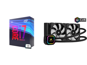 Intel Core i7-9700K Coffee Lake 8-Core 3.6 GHz (4.9 GHz Turbo) LGA 1151 (300 Series) 95W BX80684I79700K Desktop Processor Intel UHD Graphics 630 and CORSAIR iCUE H100i RGB PRO XT 240mm Radiator Dual 120mm PWM Fans Software Control Liquid CP Intel Core i7-9700K Coffee Lake 8-Core 3.6 GHz (4.9 GHz Turbo) LGA 1151 (300 Series) 95W BX80684I79700K Desktop Processor Intel UHD Graphics 630 and CORSAIR iCUE H100i RGB PRO XT 240mm Radiator Dual 120mm PWM Fans Software Control Liquid CP
