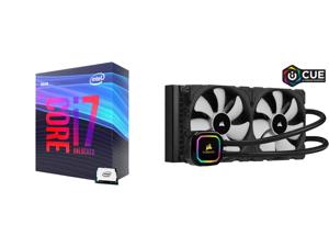 Intel Core i7-9700K Coffee Lake 8-Core 3.6 GHz (4.9 GHz Turbo) LGA 1151 (300 Series) 95W BX80684I79700K Desktop Processor Intel UHD Graphics 630 and CORSAIR iCUE H115i RGB PRO XT 280mm Radiator Dual 140mm PWM Fans Software Control Liquid CP Intel Core i7-9700K Coffee Lake 8-Core 3.6 GHz (4.9 GHz Turbo) LGA 1151 (300 Series) 95W BX80684I79700K Desktop Processor Intel UHD Graphics 630 and CORSAIR iCUE H115i RGB PRO XT 280mm Radiator Dual 140mm PWM Fans Software Control Liquid CP