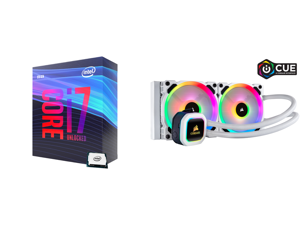 Intel Core i7-9700K Coffee Lake 8-Core 3.6 GHz (4.9 GHz Turbo) LGA 1151 (300 Series) 95W BX80684I79700K Desktop Processor Intel UHD Graphics 630 and Corsair Hydro Series H100i RGB PLATINUM SE 240mm Radiator Dual LL120 RGB PWM Fans Advanced Intel Core i7-9700K Coffee Lake 8-Core 3.6 GHz (4.9 GHz Turbo) LGA 1151 (300 Series) 95W BX80684I79700K Desktop Processor Intel UHD Graphics 630 and Corsair Hydro Series H100i RGB PLATINUM SE 240mm Radiator Dual LL120 RGB PWM Fans Advanced