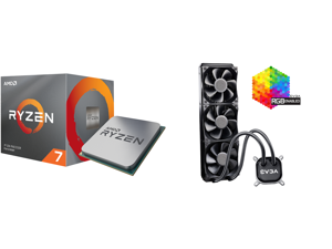 AMD RYZEN 7 3700X 8-Core 3.6 GHz (4.4 GHz Max Boost) Socket AM4 65W 100-100000071BOX Desktop Processor and EVGA CLC 360 400-HY-CL36-V1 All-In-One RGB LED CPU Liquid Cooler 3x FX12 120mm PWM Fans Intel AMD AMD RYZEN 7 3700X 8-Core 3.6 GHz (4.4 GHz Max Boost) Socket AM4 65W 100-100000071BOX Desktop Processor and EVGA CLC 360 400-HY-CL36-V1 All-In-One RGB LED CPU Liquid Cooler 3x FX12 120mm PWM Fans Intel AMD