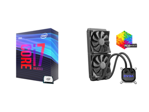 Intel Core i7-9700K Coffee Lake 8-Core 3.6 GHz (4.9 GHz Turbo) LGA 1151 (300 Series) 95W BX80684I79700K Desktop Processor Intel UHD Graphics 630 and EVGA CLC 280mm All-In-One RGB LED CPU Liquid Cooler 2x FX13 140mm PWM Fans Intel AMD 400-HY Intel Core i7-9700K Coffee Lake 8-Core 3.6 GHz (4.9 GHz Turbo) LGA 1151 (300 Series) 95W BX80684I79700K Desktop Processor Intel UHD Graphics 630 and EVGA CLC 280mm All-In-One RGB LED CPU Liquid Cooler 2x FX13 140mm PWM Fans Intel AMD 400-HY