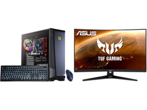 CyberpowerPC Gamer Xtreme - Intel Core i5-9600KF - 8 GB DDR4 - 500 GB SSD - GeForce GT 1030 - Windows 10 Home - Desktop Computer (GX99109) and ASUS TUF Gaming VG328H1B 31.5" Full HD 1920 x 1080 165Hz (OC) 1ms (MPRT) HDMI VGA Extreme Low Mot CyberpowerPC Gamer Xtreme - Intel Core i5-9600KF - 8 GB DDR4 - 500 GB SSD - GeForce GT 1030 - Windows 10 Home - Desktop Computer (GX99109) and ASUS TUF Gaming VG328H1B 31.5" Full HD 1920 x 1080 165Hz (OC) 1ms (MPRT) HDMI VGA Extreme Low Mot