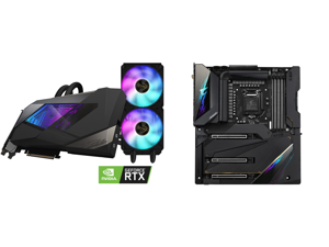 GIGABYTE AORUS GeForce RTX 3090 XTREME WATERFORCE 24G Graphics Card WATERFORCE All-in-One Cooling System 24GB 384-bit GDDR6X GV-N3090AORUSX W-24GD Video Card and GIGABYTE Z590 AORUS XTREME LGA 1200 Intel Z590 SATA 6Gb/s Extended ATX Intel M GIGABYTE AORUS GeForce RTX 3090 XTREME WATERFORCE 24G Graphics Card WATERFORCE All-in-One Cooling System 24GB 384-bit GDDR6X GV-N3090AORUSX W-24GD Video Card and GIGABYTE Z590 AORUS XTREME LGA 1200 Intel Z590 SATA 6Gb/s Extended ATX Intel M