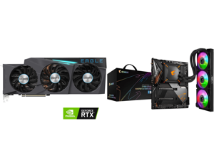 GIGABYTE GeForce RTX 3090 EAGLE OC 24GB Video Card GV-N3090EAGLE OC-24GD and GIGABYTE Z490 AORUS MASTER WATERFORCE LGA 1200 Intel Z490 SATA 6Gb/s ATX Intel Motherboard GIGABYTE GeForce RTX 3090 EAGLE OC 24GB Video Card GV-N3090EAGLE OC-24GD and GIGABYTE Z490 AORUS MASTER WATERFORCE LGA 1200 Intel Z490 SATA 6Gb/s ATX Intel Motherboard