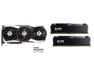 MSI Gaming Radeon RX 6800 XT 16GB GDDR6 PCI Express 4.0 CrossFireX Support Video Card RX 6800 XT GAMING X TRIO 16G and OLOy Blade RGB 16GB (2 x 8GB) 288-Pin DDR4 SDRAM DDR4 3200 (PC4 25600) Desktop Memory Model ND4U0832162BRKDE MSI Gaming Radeon RX 6800 XT 16GB GDDR6 PCI Express 4.0 CrossFireX Support Video Card RX 6800 XT GAMING X TRIO 16G and OLOy Blade RGB 16GB (2 x 8GB) 288-Pin DDR4 SDRAM DDR4 3200 (PC4 25600) Desktop Memory Model ND4U0832162BRKDE