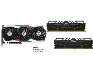 MSI Gaming Radeon RX 6800 XT 16GB GDDR6 PCI Express 4.0 CrossFireX Support Video Card RX 6800 XT GAMING X TRIO 16G and OLOy 32GB (2 x 16GB) 288-Pin DDR4 SDRAM DDR4 3000 (PC4 24000) Desktop Memory Model MD4U163016CGDA MSI Gaming Radeon RX 6800 XT 16GB GDDR6 PCI Express 4.0 CrossFireX Support Video Card RX 6800 XT GAMING X TRIO 16G and OLOy 32GB (2 x 16GB) 288-Pin DDR4 SDRAM DDR4 3000 (PC4 24000) Desktop Memory Model MD4U163016CGDA