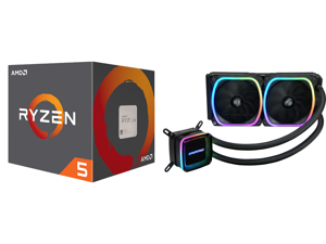 AMD RYZEN 5 2600 6-Core 3.4 GHz (3.9 GHz Max Boost) Socket AM4 65W YD2600BBAFBOX Desktop Processor and Enermax AQUAFUSION 240 Addressable RGB All-in-one CPU Liquid Cooler for AM4 / LGA1200 240mm Radiator Dual-Chamber Water Block SquA RGB Fa AMD RYZEN 5 2600 6-Core 3.4 GHz (3.9 GHz Max Boost) Socket AM4 65W YD2600BBAFBOX Desktop Processor and Enermax AQUAFUSION 240 Addressable RGB All-in-one CPU Liquid Cooler for AM4 / LGA1200 240mm Radiator Dual-Chamber Water Block SquA RGB Fa
