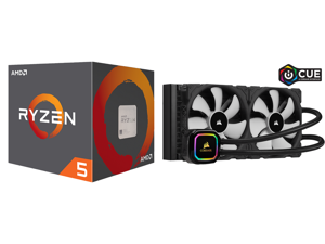 AMD RYZEN 5 2600 6-Core 3.4 GHz (3.9 GHz Max Boost) Socket AM4 65W YD2600BBAFBOX Desktop Processor and CORSAIR iCUE H115i RGB PRO XT 280mm Radiator Dual 140mm PWM Fans Software Control Liquid CPU Cooler CW-9060044-WW AMD RYZEN 5 2600 6-Core 3.4 GHz (3.9 GHz Max Boost) Socket AM4 65W YD2600BBAFBOX Desktop Processor and CORSAIR iCUE H115i RGB PRO XT 280mm Radiator Dual 140mm PWM Fans Software Control Liquid CPU Cooler CW-9060044-WW