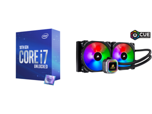 Intel Core i7-10700K Comet Lake 8-Core 3.8 GHz LGA 1200 125W Desktop Processor w/ Intel UHD Graphics 630 and CORSAIR Hydro Series H115i RGB PLATINUM 280mm 2 x ML PRO 140mm RGB PWM Fans RGB Lighting Fan Control w/ Software Liquid CPU Cooler. Intel Core i7-10700K Comet Lake 8-Core 3.8 GHz LGA 1200 125W Desktop Processor w/ Intel UHD Graphics 630 and CORSAIR Hydro Series H115i RGB PLATINUM 280mm 2 x ML PRO 140mm RGB PWM Fans RGB Lighting Fan Control w/ Software Liquid CPU Cooler.