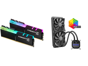 G.SKILL TridentZ RGB Series 32GB (2 x 16GB) 288-Pin DDR4 SDRAM DDR4 3200 (PC4 25600) Intel XMP 2.0 Desktop Memory Model F4-3200C16D-32GTZR and EVGA CLC 280mm All-In-One RGB LED CPU Liquid Cooler 2x FX13 140mm PWM Fans Intel AMD 400-HY-CL28- G.SKILL TridentZ RGB Series 32GB (2 x 16GB) 288-Pin DDR4 SDRAM DDR4 3200 (PC4 25600) Intel XMP 2.0 Desktop Memory Model F4-3200C16D-32GTZR and EVGA CLC 280mm All-In-One RGB LED CPU Liquid Cooler 2x FX13 140mm PWM Fans Intel AMD 400-HY-CL28-