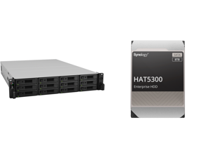 Synology 12 bay RackStation RS3621xs+ (Diskless) and 12 x Synology HAT5300-8T Enterprise 8TB HDD SATA III 6Gb/s 512e 7200 RPM 256MB Cache 3.5" Internal Hard Drive Synology 12 bay RackStation RS3621xs+ (Diskless) and 12 x Synology HAT5300-8T Enterprise 8TB HDD SATA III 6Gb/s 512e 7200 RPM 256MB Cache 3.5" Internal Hard Drive