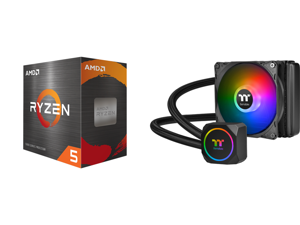 AMD Ryzen 5 5600X 3.7 GHz Socket AM4 100-100000065BOX Desktop Processor and Thermaltake TH120 ARGB Motherboard Sync Edition Intel/AMD All-in-One Liquid Cooling System 120mm High Efficiency Radiator CPU Cooler CL-W285-PL12SW-A AMD Ryzen 5 5600X 3.7 GHz Socket AM4 100-100000065BOX Desktop Processor and Thermaltake TH120 ARGB Motherboard Sync Edition Intel/AMD All-in-One Liquid Cooling System 120mm High Efficiency Radiator CPU Cooler CL-W285-PL12SW-A