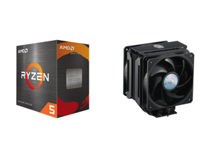 AMD Ryzen 5 5600X 3.7 GHz Socket AM4 100-100000065BOX Desktop Processor and Cooler Master MasterAir MA612 Stealth CPU Air Cooler 6 Heat Pipes Nickel Plated Base Aluminum Black Fins Push-Pull Dual SickleFlow Fans for AMD Ryzen/Intel 1200/115 AMD Ryzen 5 5600X 3.7 GHz Socket AM4 100-100000065BOX Desktop Processor and Cooler Master MasterAir MA612 Stealth CPU Air Cooler 6 Heat Pipes Nickel Plated Base Aluminum Black Fins Push-Pull Dual SickleFlow Fans for AMD Ryzen/Intel 1200/115