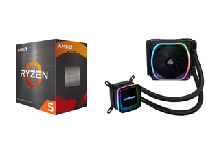 AMD Ryzen 5 5600X 3.7 GHz Socket AM4 100-100000065BOX Desktop Processor and Enermax AQUAFUSION 120 Addressable RGB All-in-one CPU Liquid Cooler for AM4 / LGA1200 120mm Radiator Dual-Chamber Water Block SquA RGB Fan 5 Year Warranty AMD Ryzen 5 5600X 3.7 GHz Socket AM4 100-100000065BOX Desktop Processor and Enermax AQUAFUSION 120 Addressable RGB All-in-one CPU Liquid Cooler for AM4 / LGA1200 120mm Radiator Dual-Chamber Water Block SquA RGB Fan 5 Year Warranty