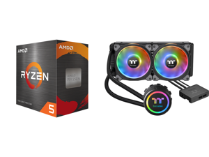 AMD Ryzen 5 5600X 3.7 GHz Socket AM4 100-100000065BOX Desktop Processor and Thermaltake Floe DX 240 Dual Riing Duo 16.8 Million Colors RGB 36 LED LGA2066 AM4 Ready Intel/AMD Liquid Cooling All-in-One CPU Cooler CL-W255-PL12SW-B AMD Ryzen 5 5600X 3.7 GHz Socket AM4 100-100000065BOX Desktop Processor and Thermaltake Floe DX 240 Dual Riing Duo 16.8 Million Colors RGB 36 LED LGA2066 AM4 Ready Intel/AMD Liquid Cooling All-in-One CPU Cooler CL-W255-PL12SW-B