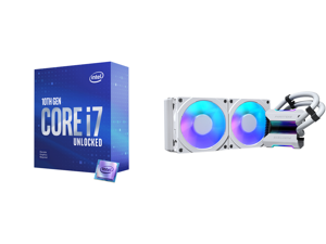 Intel Core i7-10700KF 3.8 GHz LGA 1200 BX8070110700KF Desktop Processor and Phanteks Glacier One 240MPH D-RGB AIO Liquid CPU Cooler Infinity Mirror Pump Cap Design 2x Silent 120mm MP PWM Fans 2x D-RGB Halos Fan Frames White Intel Core i7-10700KF 3.8 GHz LGA 1200 BX8070110700KF Desktop Processor and Phanteks Glacier One 240MPH D-RGB AIO Liquid CPU Cooler Infinity Mirror Pump Cap Design 2x Silent 120mm MP PWM Fans 2x D-RGB Halos Fan Frames White