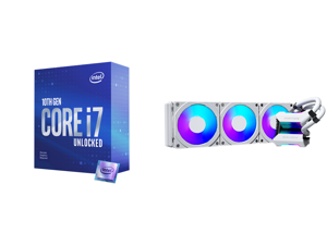 Intel Core i7-10700KF 3.8 GHz LGA 1200 BX8070110700KF Desktop Processor and Phanteks Glacier One 360MPH D-RGB AIO Liquid CPU Cooler Infinity Mirror Pump Cap Design 3x Silent 120mm MP PWM Fans 3x D-RGB Halos Fan Frames White Intel Core i7-10700KF 3.8 GHz LGA 1200 BX8070110700KF Desktop Processor and Phanteks Glacier One 360MPH D-RGB AIO Liquid CPU Cooler Infinity Mirror Pump Cap Design 3x Silent 120mm MP PWM Fans 3x D-RGB Halos Fan Frames White