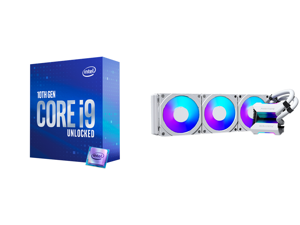 Intel Core i9-10850K 3.6 GHz LGA 1200 Desktop Processor - BX8070110850K and Phanteks Glacier One 360MPH D-RGB AIO Liquid CPU Cooler Infinity Mirror Pump Cap Design 3x Silent 120mm MP PWM Fans 3x D-RGB Halos Fan Frames White Intel Core i9-10850K 3.6 GHz LGA 1200 Desktop Processor - BX8070110850K and Phanteks Glacier One 360MPH D-RGB AIO Liquid CPU Cooler Infinity Mirror Pump Cap Design 3x Silent 120mm MP PWM Fans 3x D-RGB Halos Fan Frames White