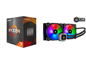AMD Ryzen 7 5800X 3.8 GHz Socket AM4 100-100000063WOF Desktop Processor and CORSAIR Hydro Series H115i RGB PLATINUM 280mm 2 x ML PRO 140mm RGB PWM Fans RGB Lighting Fan Control w/ Software Liquid CPU Cooler. CW-9060038-WW. Support: Intel 12 AMD Ryzen 7 5800X 3.8 GHz Socket AM4 100-100000063WOF Desktop Processor and CORSAIR Hydro Series H115i RGB PLATINUM 280mm 2 x ML PRO 140mm RGB PWM Fans RGB Lighting Fan Control w/ Software Liquid CPU Cooler. CW-9060038-WW. Support: Intel 12
