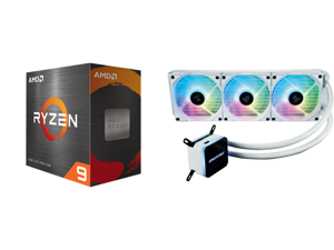 AMD Ryzen 9 5950X 3.4 GHz Socket AM4 100-100000059WOF Desktop Processor and Enermax LIQMAX III ARGB 360 Addressable RGB All-in-one CPU Liquid Cooler for AM4 / LGA1200 360mm Radiator Dual-Chamber Water Block ARGB Fan White 5 Year Warranty AMD Ryzen 9 5950X 3.4 GHz Socket AM4 100-100000059WOF Desktop Processor and Enermax LIQMAX III ARGB 360 Addressable RGB All-in-one CPU Liquid Cooler for AM4 / LGA1200 360mm Radiator Dual-Chamber Water Block ARGB Fan White 5 Year Warranty