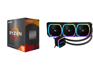 AMD Ryzen 9 5950X 3.4 GHz Socket AM4 100-100000059WOF Desktop Processor and Enermax AQUAFUSION 360 Addressable RGB All-in-one CPU Liquid Cooler for AM4 / LGA 1200 360mm Radiator Dual-Chamber Water Block SquA RGB Fans 5 Year Warranty AMD Ryzen 9 5950X 3.4 GHz Socket AM4 100-100000059WOF Desktop Processor and Enermax AQUAFUSION 360 Addressable RGB All-in-one CPU Liquid Cooler for AM4 / LGA 1200 360mm Radiator Dual-Chamber Water Block SquA RGB Fans 5 Year Warranty