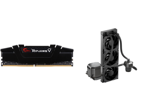 G.SKILL Ripjaws V Series 16GB 288-Pin DDR4 SDRAM DDR4 3200 (PC4 25600) Desktop Memory Model F4-3200C16S-16GVK and CoolerMaster MasterLiquid ML360 SUB-ZERO Thermoelectric Cooling (TEC) AIO CPU Liquid Cooler Powered by Intel Cryo Cooling Tech G.SKILL Ripjaws V Series 16GB 288-Pin DDR4 SDRAM DDR4 3200 (PC4 25600) Desktop Memory Model F4-3200C16S-16GVK and CoolerMaster MasterLiquid ML360 SUB-ZERO Thermoelectric Cooling (TEC) AIO CPU Liquid Cooler Powered by Intel Cryo Cooling Tech