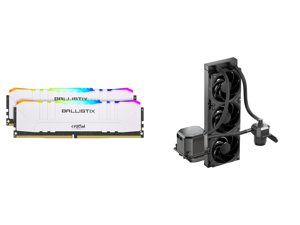 Crucial Ballistix RGB 3600 MHz DDR4 DRAM Desktop Gaming Memory Kit 16GB (8GBx2) CL16 BL2K8G36C16U4WL (WHITE) and CoolerMaster MasterLiquid ML360 SUB-ZERO Thermoelectric Cooling (TEC) AIO CPU Liquid Cooler Powered by Intel Cryo Cooling Techn Crucial Ballistix RGB 3600 MHz DDR4 DRAM Desktop Gaming Memory Kit 16GB (8GBx2) CL16 BL2K8G36C16U4WL (WHITE) and CoolerMaster MasterLiquid ML360 SUB-ZERO Thermoelectric Cooling (TEC) AIO CPU Liquid Cooler Powered by Intel Cryo Cooling Techn