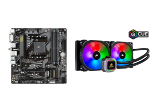 GIGABYTE B550M DS3H AC AM4 Micro ATX AMD Motherboard and CORSAIR Hydro Series H115i RGB PLATINUM 280mm 2 x ML PRO 140mm RGB PWM Fans RGB Lighting Fan Control w/ Software Liquid CPU Cooler. CW-9060038-WW. Support: Intel 1200 2066 AMD AM4 TR4 GIGABYTE B550M DS3H AC AM4 Micro ATX AMD Motherboard and CORSAIR Hydro Series H115i RGB PLATINUM 280mm 2 x ML PRO 140mm RGB PWM Fans RGB Lighting Fan Control w/ Software Liquid CPU Cooler. CW-9060038-WW. Support: Intel 1200 2066 AMD AM4 TR4
