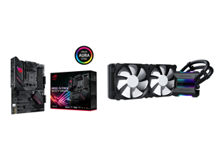 ASUS ROG STRIX B550-F GAMING AM4 ATX AMD Motherboard and Phanteks Glacier One 240MP D-RGB AIO Liquid CPU Cooler Infinity Mirror Pump Cap Design 2x Silent 120mm MP PWM Fans Black ASUS ROG STRIX B550-F GAMING AM4 ATX AMD Motherboard and Phanteks Glacier One 240MP D-RGB AIO Liquid CPU Cooler Infinity Mirror Pump Cap Design 2x Silent 120mm MP PWM Fans Black