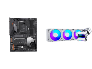 GIGABYTE X570 AORUS ELITE WIFI AM4 ATX AMD Motherboard and Phanteks Glacier One 360MPH D-RGB AIO Liquid CPU Cooler Infinity Mirror Pump Cap Design 3x Silent 120mm MP PWM Fans 3x D-RGB Halos Fan Frames White GIGABYTE X570 AORUS ELITE WIFI AM4 ATX AMD Motherboard and Phanteks Glacier One 360MPH D-RGB AIO Liquid CPU Cooler Infinity Mirror Pump Cap Design 3x Silent 120mm MP PWM Fans 3x D-RGB Halos Fan Frames White