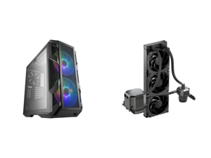 Cooler Master MasterCase H500M ATX Mid-Tower w/ 4x Side Tempered Glass Panels Type-C I/O Panel 2x Vertical GPU Card PCI Slots 2x 200mm ARGB Fans w/ARGB Controller and CoolerMaster MasterLiquid ML360 SUB-ZERO Thermoelectric Cooling (TEC) AIO Cooler Master MasterCase H500M ATX Mid-Tower w/ 4x Side Tempered Glass Panels Type-C I/O Panel 2x Vertical GPU Card PCI Slots 2x 200mm ARGB Fans w/ARGB Controller and CoolerMaster MasterLiquid ML360 SUB-ZERO Thermoelectric Cooling (TEC) AIO