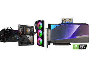 GIGABYTE Z490 AORUS MASTER WATERFORCE LGA 1200 Intel Z490 SATA 6Gb/s ATX Intel Motherboard and GIGABYTE AORUS GeForce RTX 3090 XTREME WATERFORCE WB 24G Graphics Card WATERFORCE Water Block Cooling System 24GB 384-bit GDDR6X GV-N3090AORUSX W GIGABYTE Z490 AORUS MASTER WATERFORCE LGA 1200 Intel Z490 SATA 6Gb/s ATX Intel Motherboard and GIGABYTE AORUS GeForce RTX 3090 XTREME WATERFORCE WB 24G Graphics Card WATERFORCE Water Block Cooling System 24GB 384-bit GDDR6X GV-N3090AORUSX W