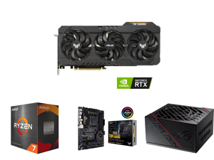 ASUS TUF Gaming GeForce RTX 3070 Ti 8GB GDDR6X PCI Express 4.0 Video Card TUF-RTX3070TI-O8G-GAMING and AMD Ryzen 7 5800X Vermeer 8-Core 3.8 GHz Socket AM4 105W 100-100000063WOF Desktop Processor and ASUS TUF Gaming X570-PRO (WiFi 6) AMD AM4 ASUS TUF Gaming GeForce RTX 3070 Ti 8GB GDDR6X PCI Express 4.0 Video Card TUF-RTX3070TI-O8G-GAMING and AMD Ryzen 7 5800X Vermeer 8-Core 3.8 GHz Socket AM4 105W 100-100000063WOF Desktop Processor and ASUS TUF Gaming X570-PRO (WiFi 6) AMD AM4