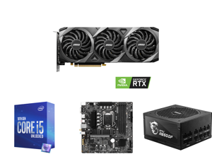 MSI Ventus GeForce RTX 3060 12GB GDDR6 PCI Express 4.0 Video Card RTX 3060 Ventus 3X 12G OC and Intel Core i5-10600K Comet Lake 6-Core 4.1 GHz LGA 1200 125W BX8070110600K Desktop Processor Intel UHD Graphics 630 and MSI B560M PRO-VDH WIFI L MSI Ventus GeForce RTX 3060 12GB GDDR6 PCI Express 4.0 Video Card RTX 3060 Ventus 3X 12G OC and Intel Core i5-10600K Comet Lake 6-Core 4.1 GHz LGA 1200 125W BX8070110600K Desktop Processor Intel UHD Graphics 630 and MSI B560M PRO-VDH WIFI L