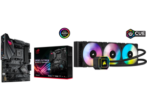 ASUS ROG STRIX B450-F GAMING II AM4 ATX AMD Motherboard and CORSAIR iCUE H150i ELITE CAPELLIX Liquid CPU Cooler CW-9060048-WW ASUS ROG STRIX B450-F GAMING II AM4 ATX AMD Motherboard and CORSAIR iCUE H150i ELITE CAPELLIX Liquid CPU Cooler CW-9060048-WW
