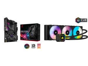 ASUS AMD AM4 ROG Strix X570E Gaming ATX Motherboard with PCIe 4.0 WiFi 6 2.5Gbps LAN and CORSAIR iCUE H150i ELITE CAPELLIX Liquid CPU Cooler CW-9060048-WW ASUS AMD AM4 ROG Strix X570E Gaming ATX Motherboard with PCIe 4.0 WiFi 6 2.5Gbps LAN and CORSAIR iCUE H150i ELITE CAPELLIX Liquid CPU Cooler CW-9060048-WW