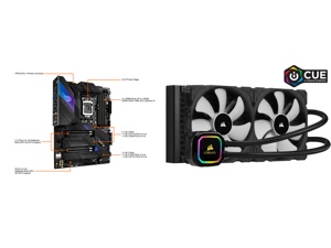 ASUS ROG STRIX Z590-E GAMING WIFI LGA 1200 ATX Intel Motherboard and CORSAIR iCUE H115i RGB PRO XT 280mm Radiator Dual 140mm PWM Fans Software Control Liquid CPU Cooler CW-9060044-WW ASUS ROG STRIX Z590-E GAMING WIFI LGA 1200 ATX Intel Motherboard and CORSAIR iCUE H115i RGB PRO XT 280mm Radiator Dual 140mm PWM Fans Software Control Liquid CPU Cooler CW-9060044-WW