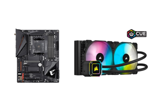 GIGABYTE B550 AORUS PRO AC AM4 AMD B550 ATX Motherboard with Dual M.2 SATA 6Gb/s USB 3.2 Gen 2 Intel 802.11ac 2.5 GbE LAN PCIe 4.0 and Corsair Hydro Series iCUE H115i ELITE CAPELLIX 280mm Radiator Dual ML140 RGB PWM Fans Powerful iCUE Softw GIGABYTE B550 AORUS PRO AC AM4 AMD B550 ATX Motherboard with Dual M.2 SATA 6Gb/s USB 3.2 Gen 2 Intel 802.11ac 2.5 GbE LAN PCIe 4.0 and Corsair Hydro Series iCUE H115i ELITE CAPELLIX 280mm Radiator Dual ML140 RGB PWM Fans Powerful iCUE Softw