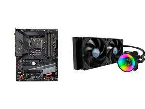 GIGABYTE Z590 AORUS ELITE AX LGA 1200 Intel Z590 ATX Motherboard with Triple M.2 PCIe 4.0 USB 3.2 Gen2X2 Type-C Intel WIFI 6 2.5GbE LAN and MasterLiquid ML280 Mirror ARGB Close-Loop AIO CPU Liquid Cooler Mirror ARGB Pump 280 Radiator Dual S GIGABYTE Z590 AORUS ELITE AX LGA 1200 Intel Z590 ATX Motherboard with Triple M.2 PCIe 4.0 USB 3.2 Gen2X2 Type-C Intel WIFI 6 2.5GbE LAN and MasterLiquid ML280 Mirror ARGB Close-Loop AIO CPU Liquid Cooler Mirror ARGB Pump 280 Radiator Dual S