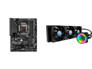 GIGABYTE Z590 UD AC LGA 1200 Intel Z590 ATX Motherboard with Triple M.2 PCIe 4.0 USB 3.2 Gen 2 Intel Wireless-AC 2.5GbE LAN and MasterLiquid ML360 Mirror ARGB Close-Loop AIO CPU Liquid Cooler Mirror ARGB Pump 360 Radiator Triple SickleFlow GIGABYTE Z590 UD AC LGA 1200 Intel Z590 ATX Motherboard with Triple M.2 PCIe 4.0 USB 3.2 Gen 2 Intel Wireless-AC 2.5GbE LAN and MasterLiquid ML360 Mirror ARGB Close-Loop AIO CPU Liquid Cooler Mirror ARGB Pump 360 Radiator Triple SickleFlow