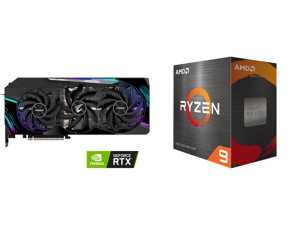 GIGABYTE AORUS GeForce RTX 3090 MASTER 24G (rev. 2.0) Graphics Card Max Covered Cooling 24GB 384-bit GDDR6X GV-N3090AORUS M-24GD REV2.0 Video Card and AMD Ryzen 9 5950X - Ryzen 9 5000 Series Vermeer (Zen 3) 16-Core 3.4 GHz Socket AM4 105W D GIGABYTE AORUS GeForce RTX 3090 MASTER 24G (rev. 2.0) Graphics Card Max Covered Cooling 24GB 384-bit GDDR6X GV-N3090AORUS M-24GD REV2.0 Video Card and AMD Ryzen 9 5950X - Ryzen 9 5000 Series Vermeer (Zen 3) 16-Core 3.4 GHz Socket AM4 105W D