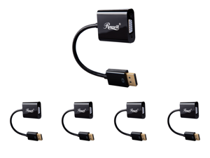 5 x Rosewill CL-AD-DP2VGA-6-BK DisplayPort to VGA Video Adapter Converter 5 x Rosewill CL-AD-DP2VGA-6-BK DisplayPort to VGA Video Adapter Converter