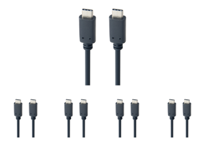 5 x Link Depot 3 ft. USB-C to USB-C Cable - USB Type-C Cable Black (LD-USB31C-3BK)