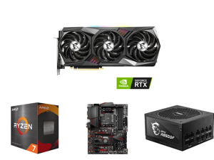 MSI Gaming GeForce RTX 3080 10GB GDDR6X PCI Express 4.0 ATX Video Card RTX 3080 GAMING Z TRIO 10G LHR and AMD Ryzen 7 5800X - Ryzen 7 5000 Series Vermeer (Zen 3) 8-Core 3.8 GHz Socket AM4 105W Desktop Processor - 100-100000063WOF and MSI MP