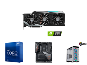 GIGABYTE Gaming GeForce RTX 3080 Ti 12GB GDDR6X PCI Express 4.0 ATX Video Card GV-N308TGAMING OC-12GD and Intel Core i9-11900KF - Core i9 11th Gen Rocket Lake 8-Core 3.5 GHz LGA 1200 125W Desktop Processor - BX8070811900KF and GIGABYTE Z590